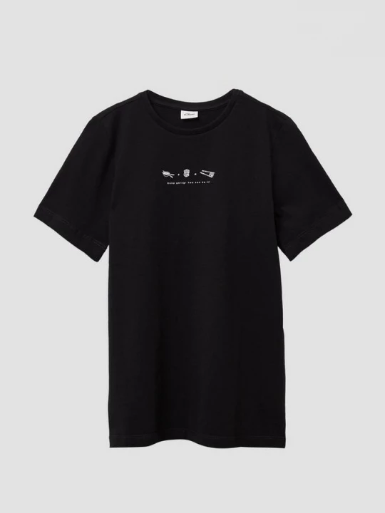 Foto van product T-shirt met print op de voorkant s.Oliver zwart