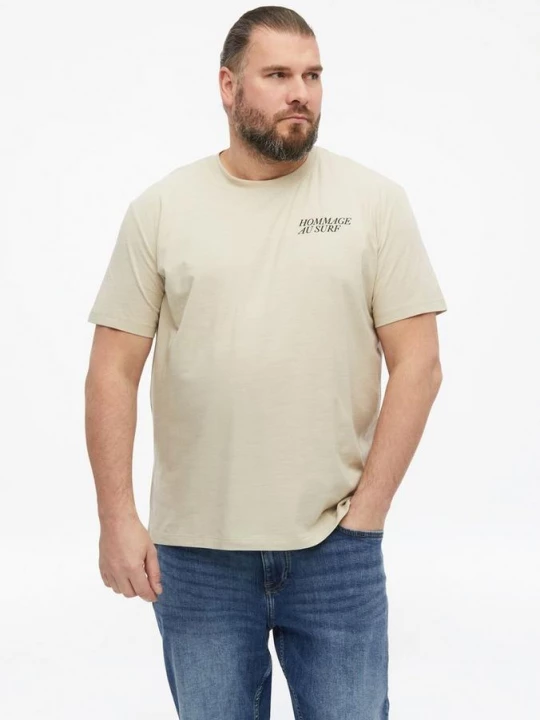 Foto van product T-shirt met print op voor- en achterkant s.Oliver beżowy