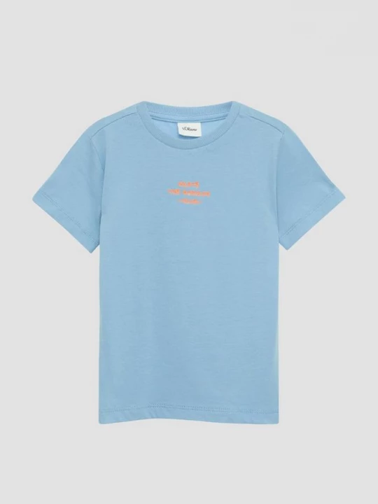 Foto van product T-shirt met print op voor- en achterkant s.Oliver blauw