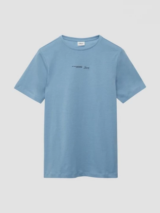 Foto van product T-shirt met print op voor- en achterkant s.Oliver blauw