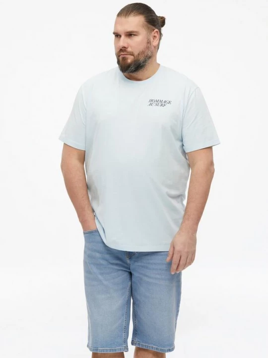 Foto van product T-shirt met print op voor- en achterkant s.Oliver blauw