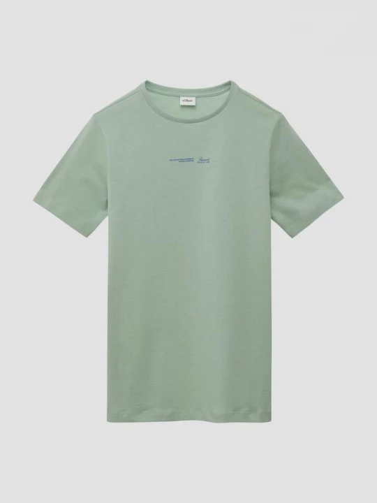 Foto van product T-shirt met print op voor- en achterkant s.Oliver groen
