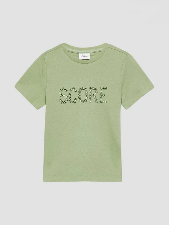 Foto van product T-shirt met print op voor- en achterkant s.Oliver groen