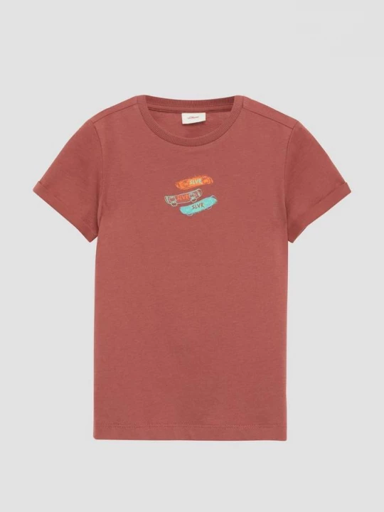 Foto van product T-shirt met print op voor- en achterkant s.Oliver rood