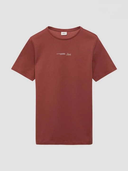 Foto van product T-shirt met print op voor- en achterkant s.Oliver rood