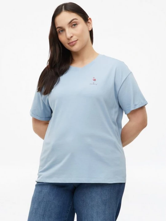 Foto van product T-shirt met print op voorkant s.Oliver blauw