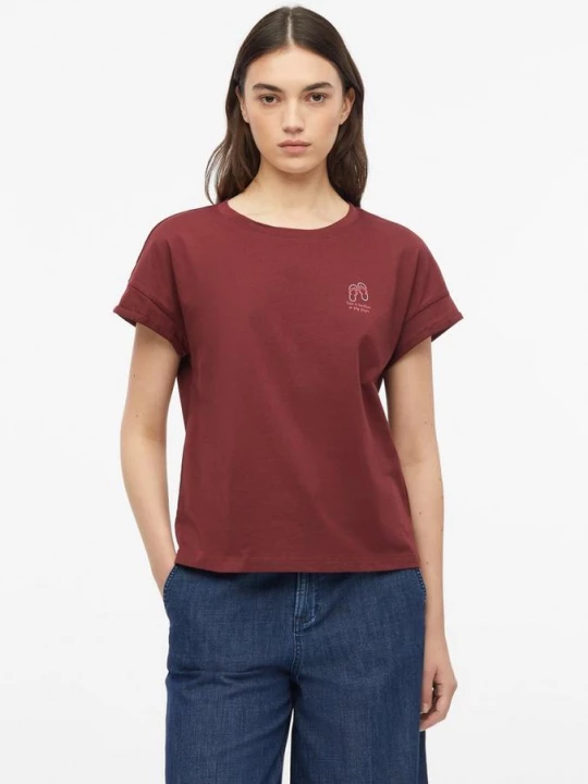 Foto van product T-shirt met print op voorkant s.Oliver rood