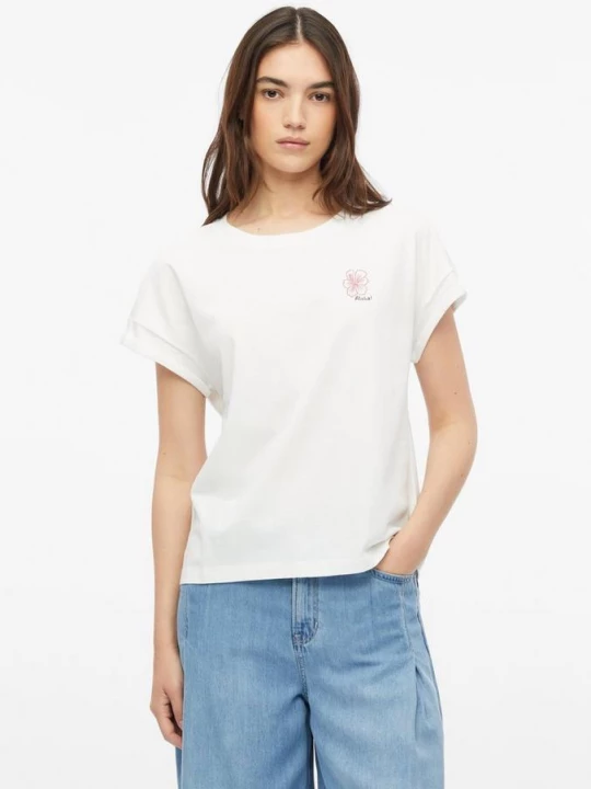 Foto van product T-shirt met print op voorkant s.Oliver wit