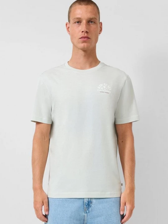 Foto van product T-shirt met print op voorzijde QS groen