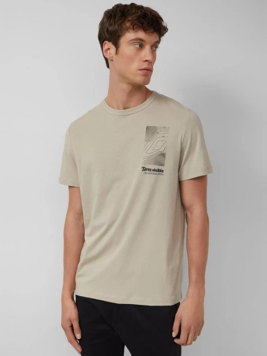 Foto van product T-shirt met print op voorzijde s.Oliver beżowy