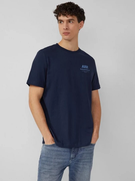 Foto van product T-shirt met print op voorzijde s.Oliver blauw