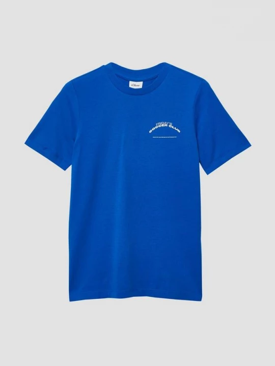 Foto van product T-shirt met print op voorzijde s.Oliver blauw