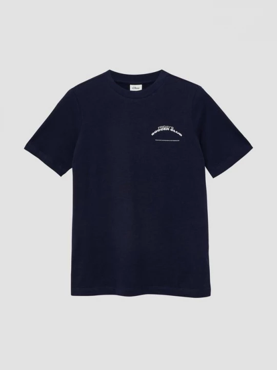 Foto van product T-shirt met print op voorzijde s.Oliver blauw