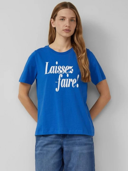 Foto van product T-shirt met print op voorzijde s.Oliver blauw