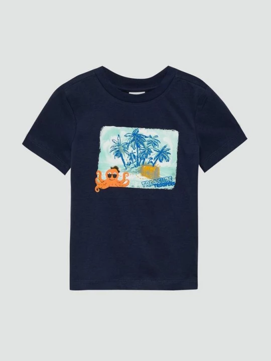 Foto van product T-shirt met print op voorzijde s.Oliver blauw
