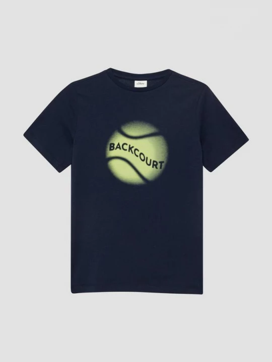 Foto van product T-shirt met print op voorzijde s.Oliver blauw