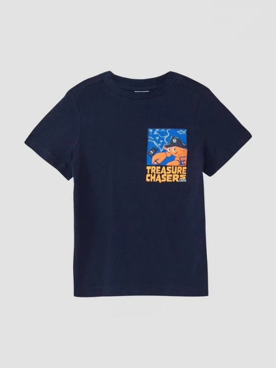 Foto van product T-shirt met print op voorzijde s.Oliver blauw