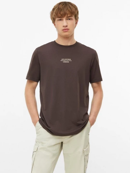 Foto van product T-shirt met print op voorzijde s.Oliver bruin