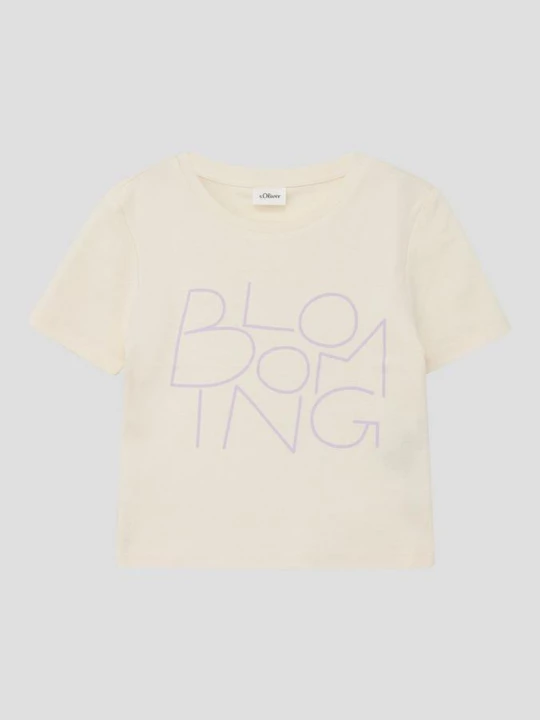 Foto van product T-shirt met print op voorzijde s.Oliver crème