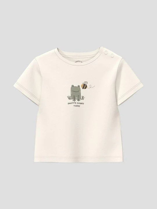 Foto van product T-shirt met print op voorzijde s.Oliver crème