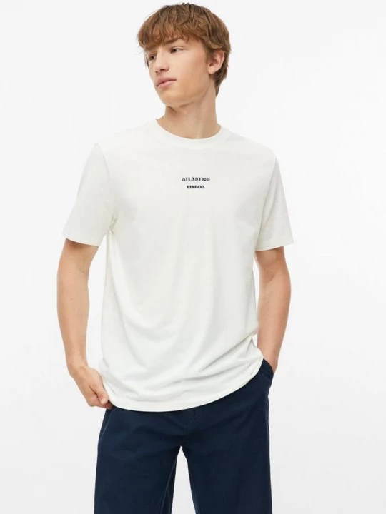 Foto van product T-shirt met print op voorzijde s.Oliver crème