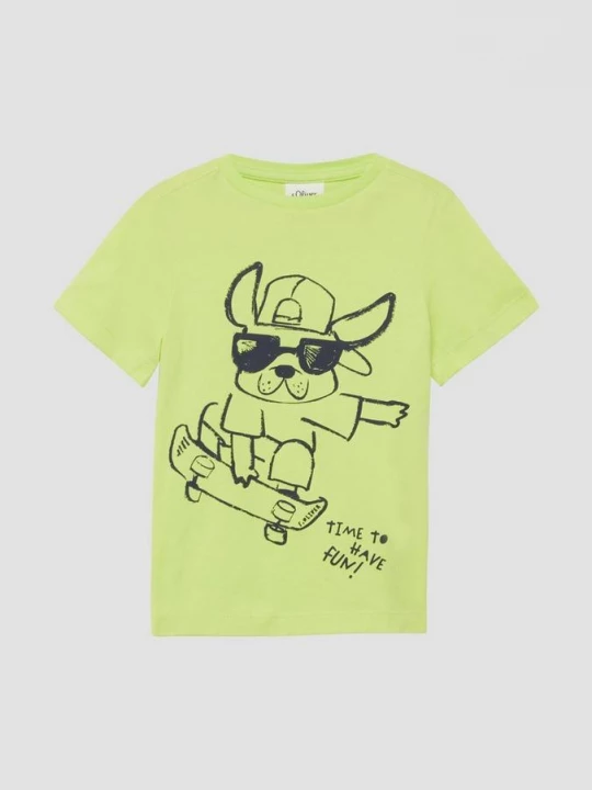 Foto van product T-shirt met print op voorzijde s.Oliver groen