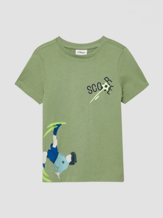 Foto van product T-shirt met print op voorzijde s.Oliver groen