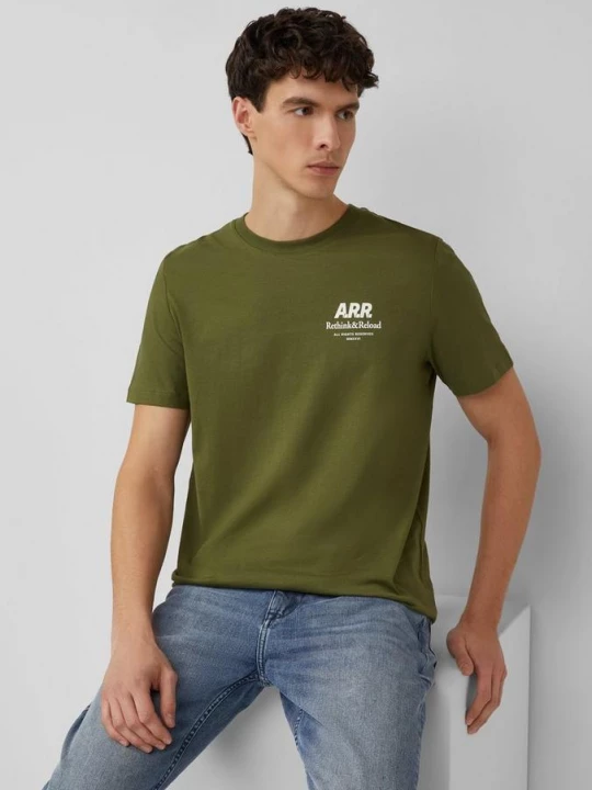 Foto van product T-shirt met print op voorzijde s.Oliver olijfgroen