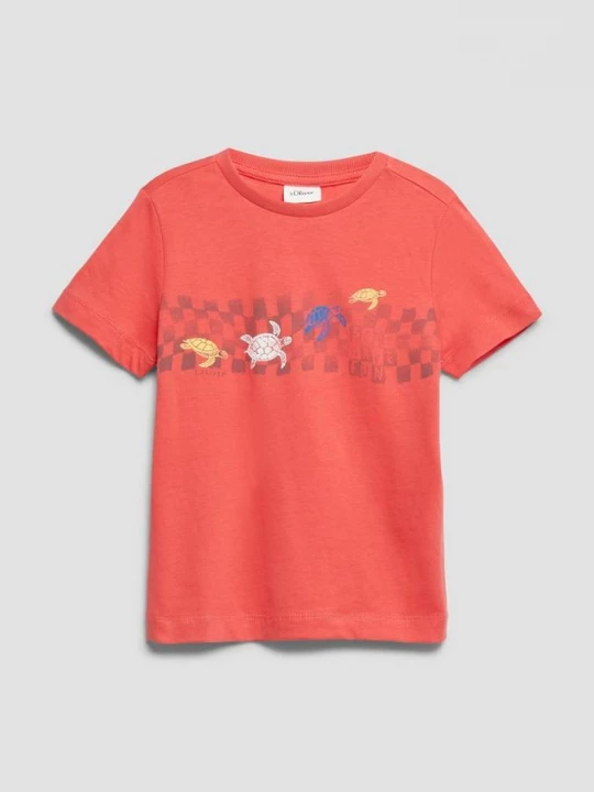 Foto van product T-shirt met print op voorzijde s.Oliver rood