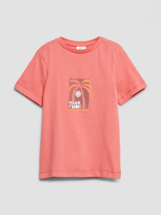 Foto van product T-shirt met print op voorzijde s.Oliver rood
