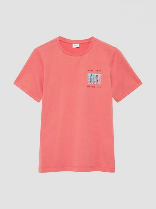 Foto van product T-shirt met print op voorzijde s.Oliver rood