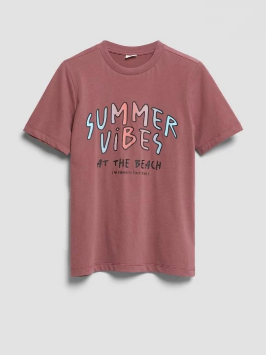 Foto van product T-shirt met print op voorzijde s.Oliver roze