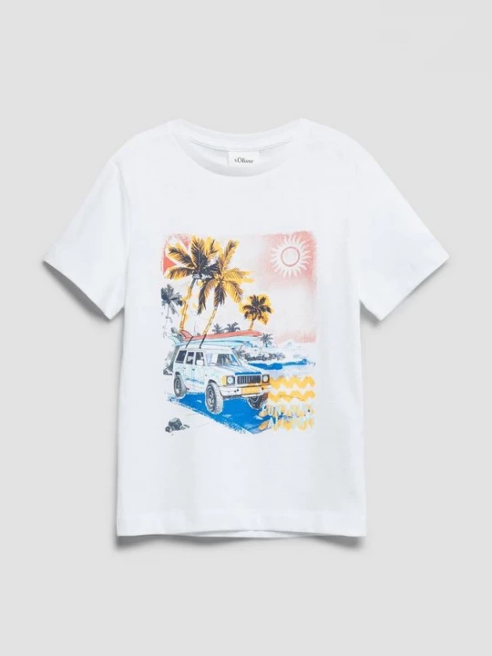 Foto van product T-shirt met print op voorzijde s.Oliver wit