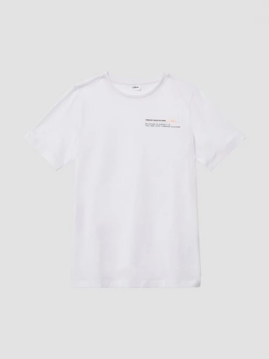 Foto van product T-shirt met print op voorzijde s.Oliver wit