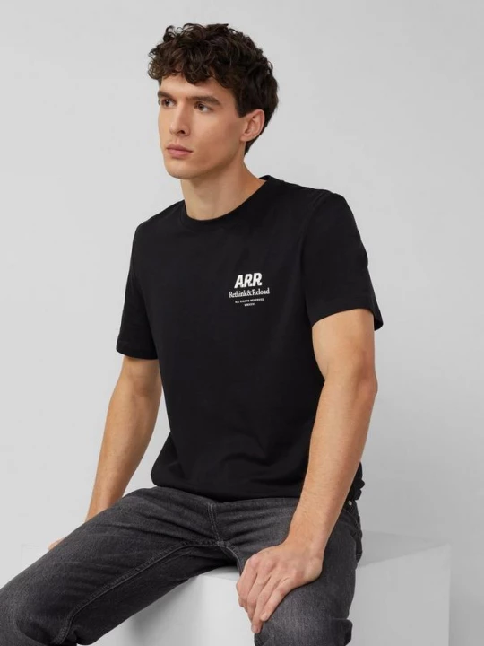 Foto van product T-shirt met print op voorzijde s.Oliver zwart