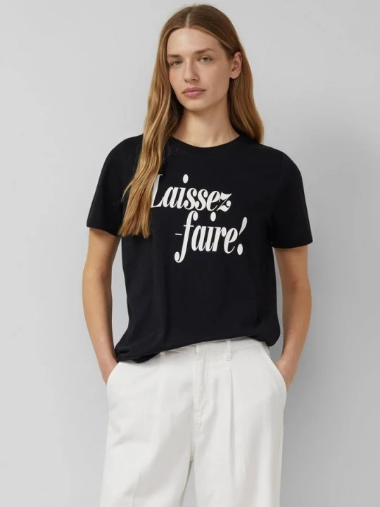 Foto van product T-shirt met print op voorzijde s.Oliver zwart