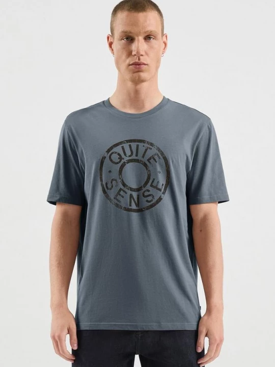 Foto van product T-shirt met print QS blauw