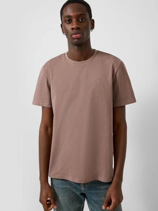 Foto van product T-shirt met print QS bruin