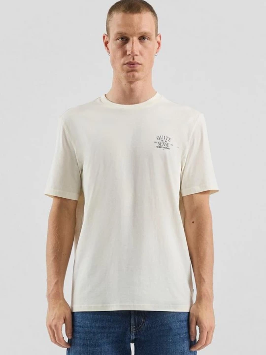 Foto van product T-shirt met print QS crème