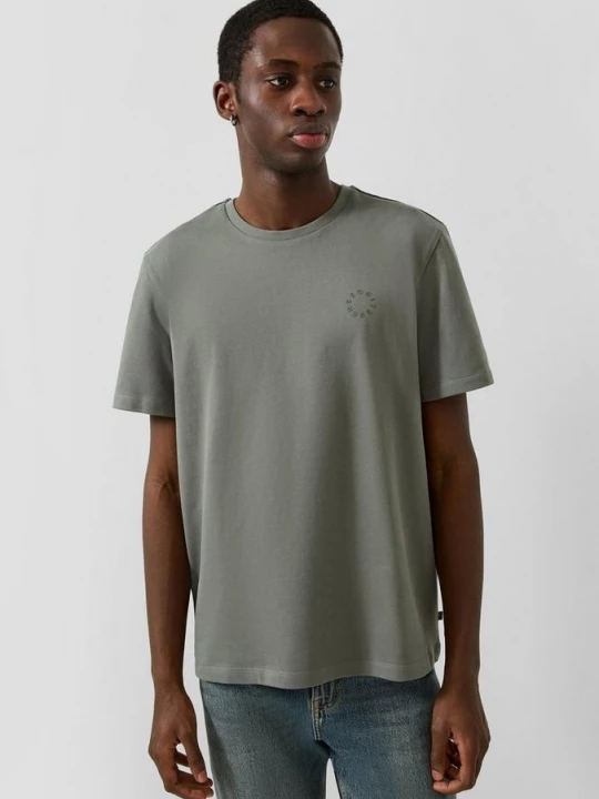 Foto van product T-shirt met print QS grijs