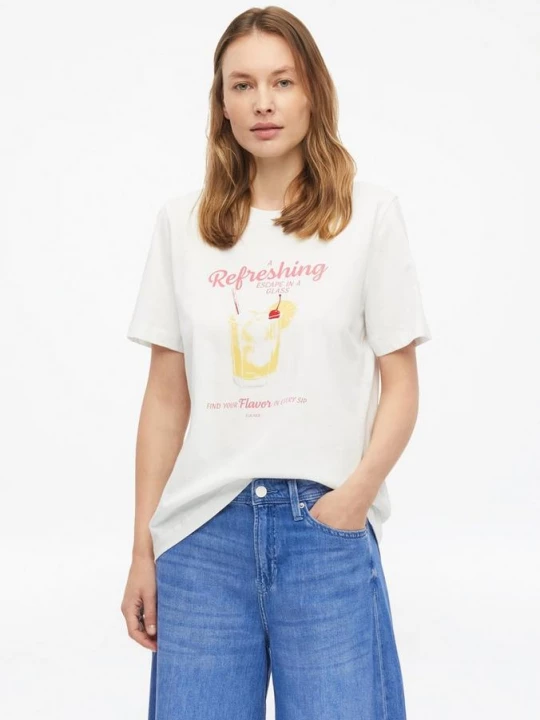 Foto van product T-shirt met print s.Oliver wit