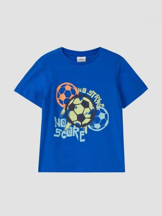 Foto van product T-shirt met printvarianten aan de voorkant s.Oliver blauw