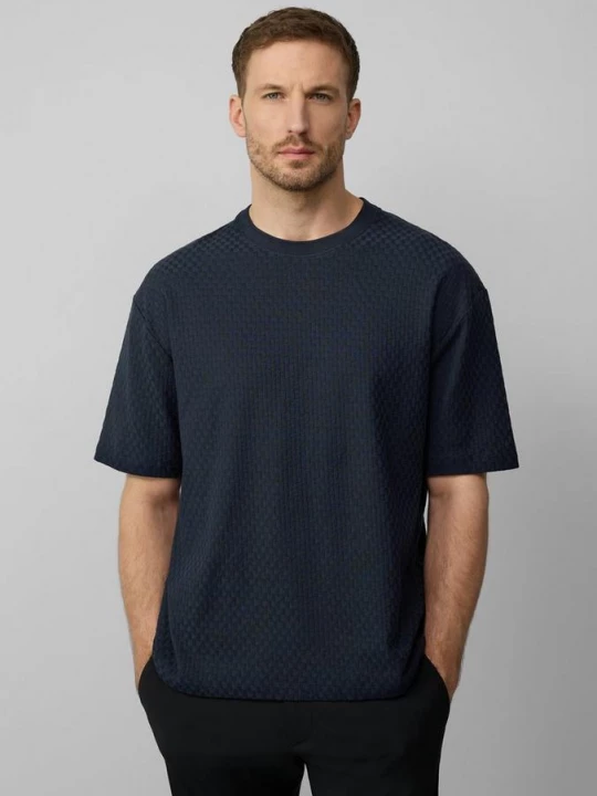 Foto van product T-shirt met relaxed fit van gestructureerde jersey s.Oliver blauw