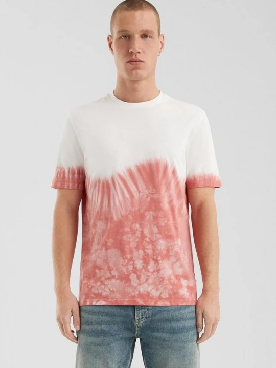 Foto van product T-shirt met ronde hals en gebatikt effect QS