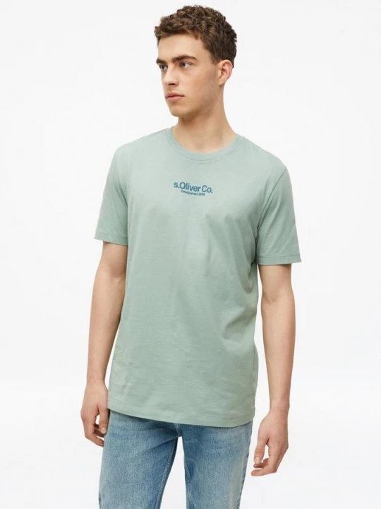 Foto van product T-shirt met ronde hals en logoprint s.Oliver petrol