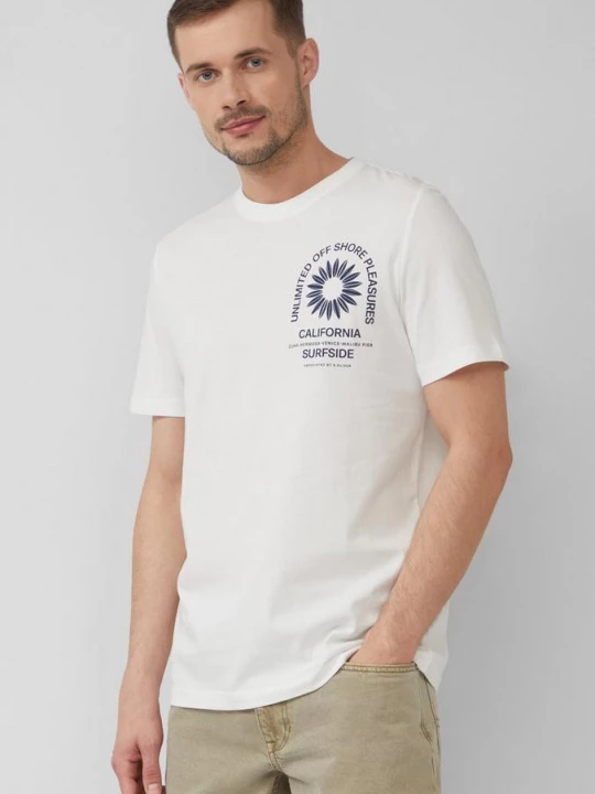 Foto van product T-shirt met ronde hals en print op de voorkant s.Oliver wit