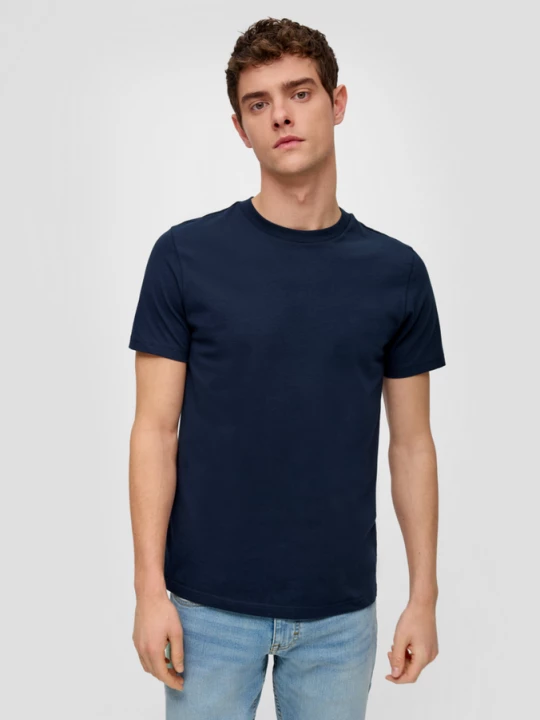Foto van product T-shirt met ronde hals QS blauw