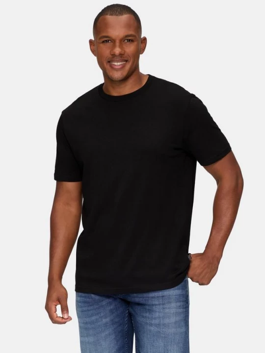 Foto van product T-shirt met ronde hals QS zwart