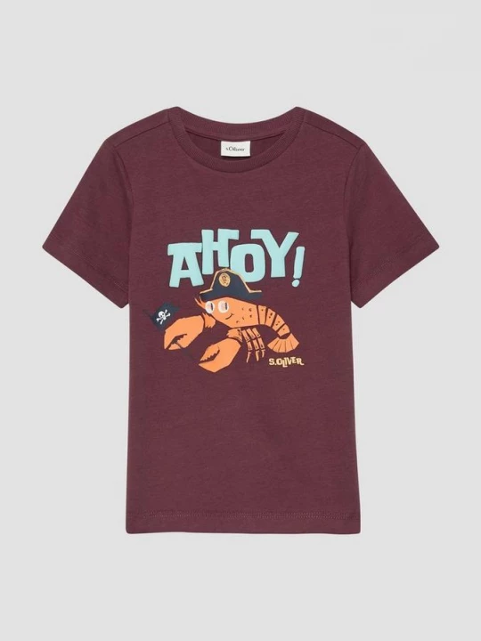 Foto van product T-shirt met schuimopdruk s.Oliver rood