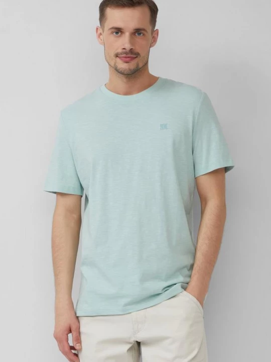 Foto van product T-shirt met slubstructuur en logoprint s.Oliver
